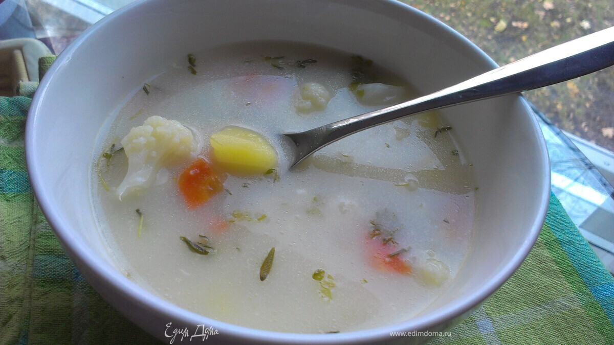 Сырно-сливочный суп с цветной капустой