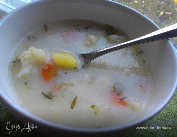 Сырно-сливочный суп с цветной капустой
