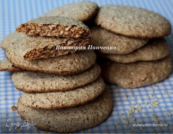 Шоколадное печенье с кунжутом Шоколадное печенье с кунжутом