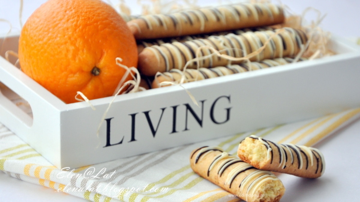 Апельсиново-ореховые палочки с шоколадом