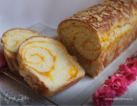 Сладкий хлеб с тыквенной прослойкой. Рецепт на битву.