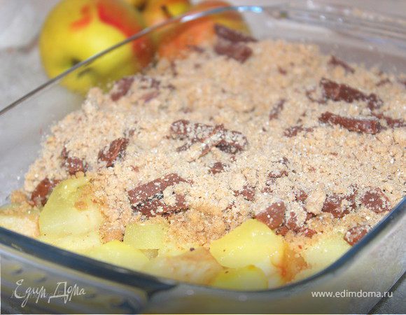 Яблоки с грушами под шоколадом Яблоки с грушами под шоколадом