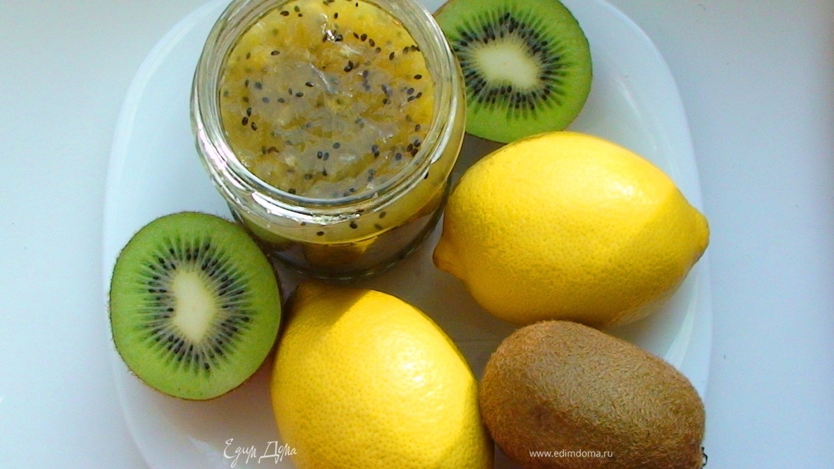 Джем из киви и лимонов с кардамоном