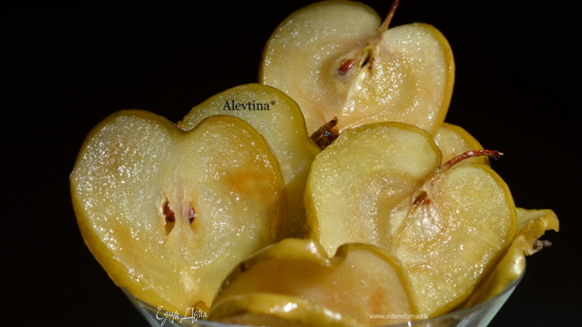 Яблочные карамелизированные чипсы