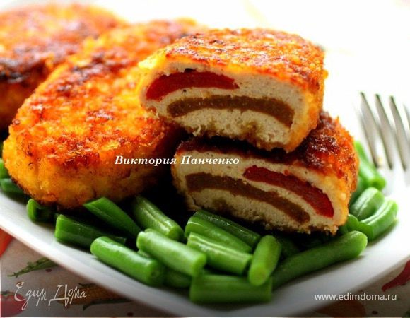 Куриные зразы с болгарским перцем