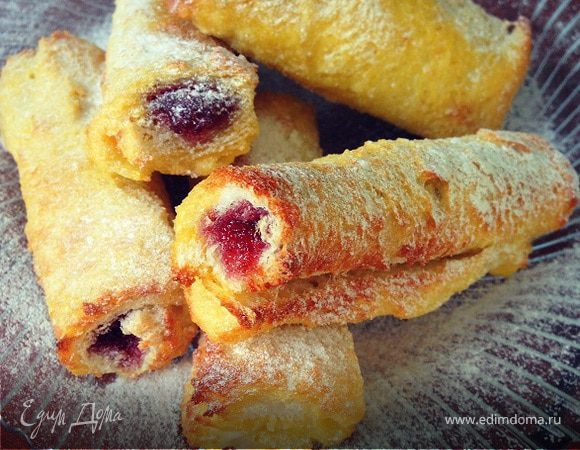 Хлебные трубочки с начинкой Хлебные трубочки с начинкой