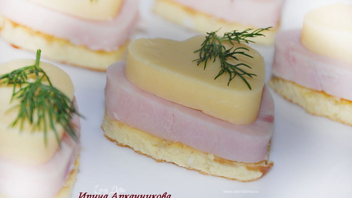 Канапе с омлетом