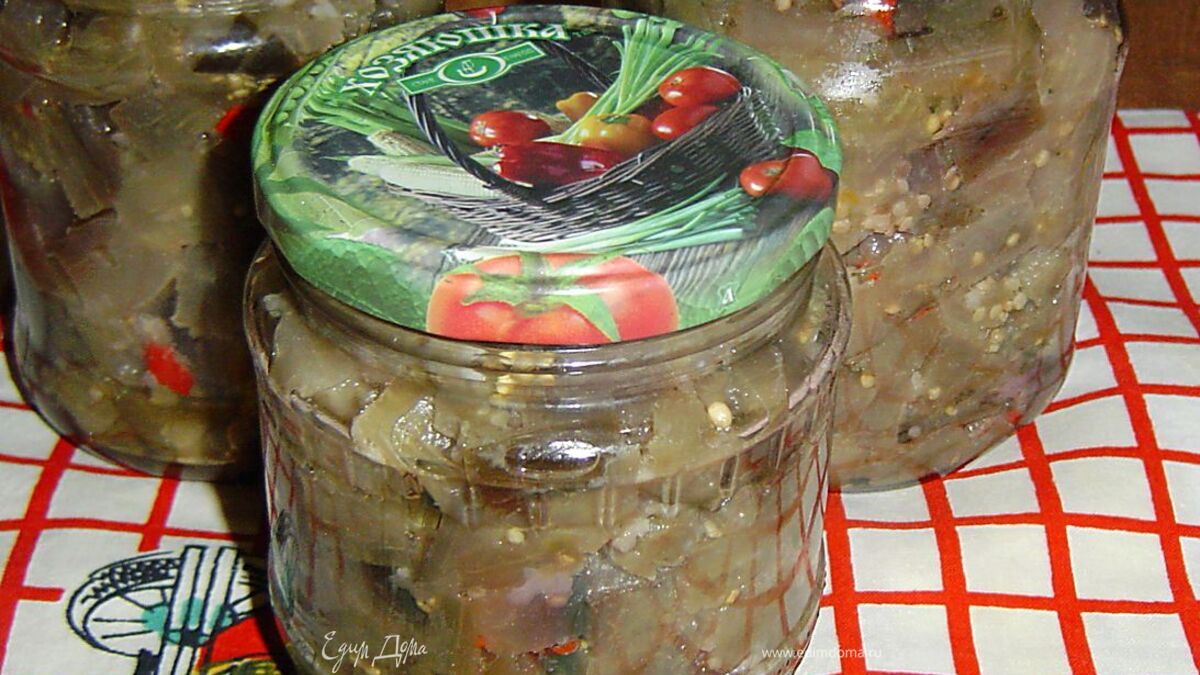 Баклажаны с чесноком и горьким перцем