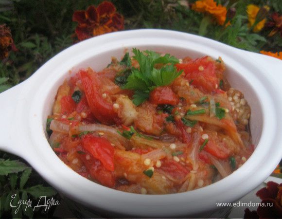 Икра из печеных овощей