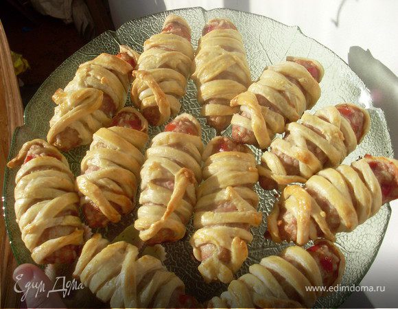 "Мумии" из домашнего фарша на Хэллоуин