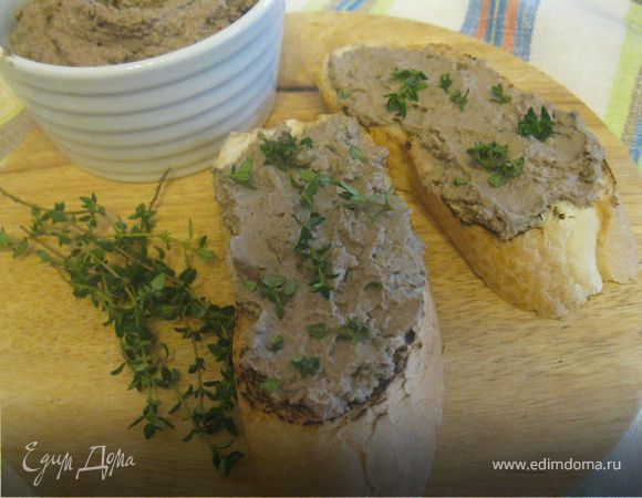 Французский паштет с куриной печенкой и шампанским