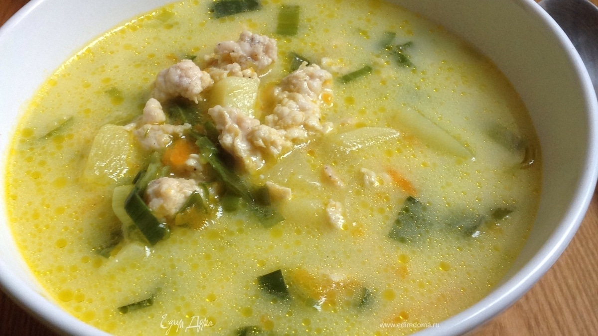 Суп с луком-пореем