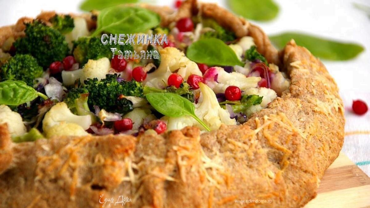 Капустная галета на творожном тесте с цельнозерновой мукой