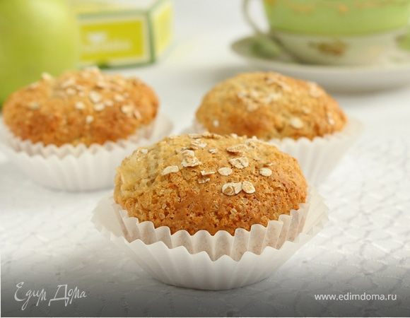Маффины с овсяной мукой и яблоками Маффины с овсяной мукой и яблоками