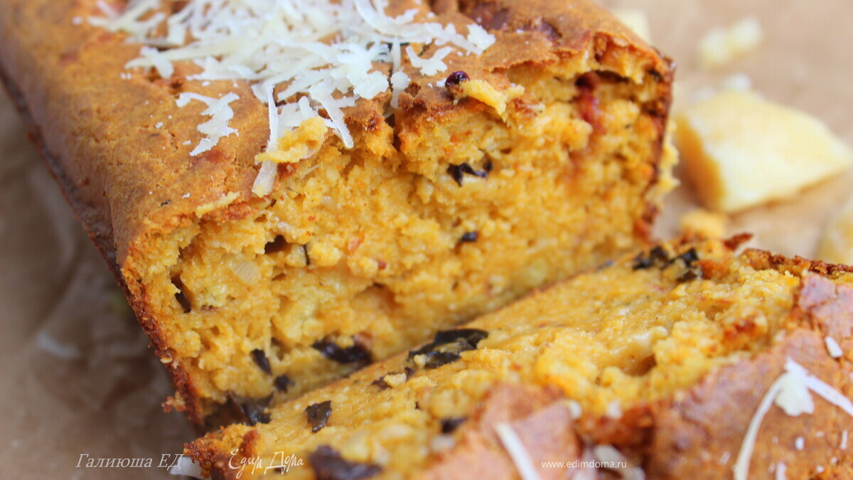 Овсяный томатно-сырный кекс с базиликом