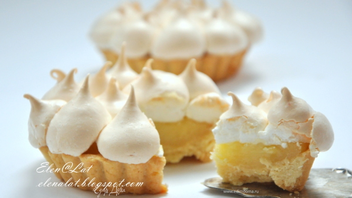 Лимонные тарталетки с безе