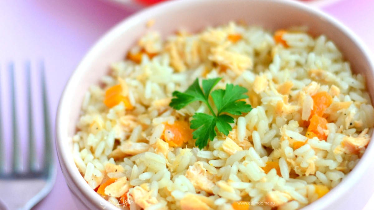 Плов с лососем