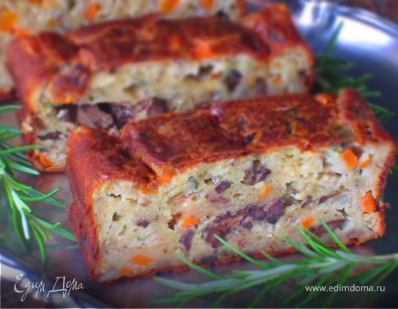 Закусочный кекс с куриной печенью