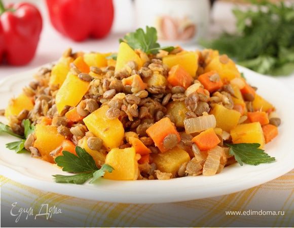 Чечевица с тыквой Чечевица с тыквой