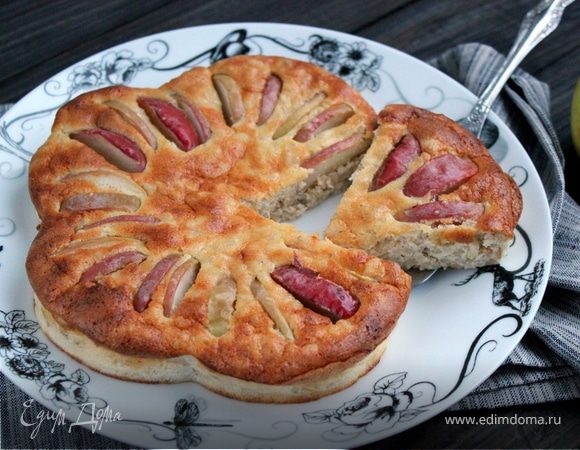 Запеканка из домашнего творога и бурого риса с яблоками Запеканка из домашнего творога и бурого риса с яблоками