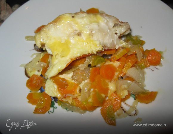 Рыба на овощной подушке Рыба на овощной подушке