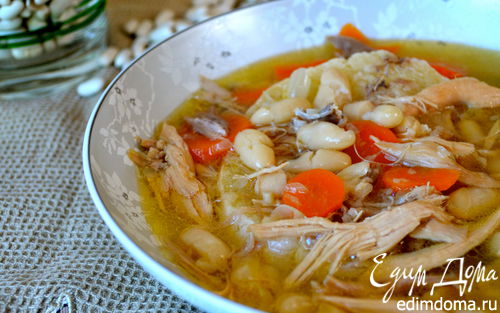 Рецепт Куриный суп с белой фасолью