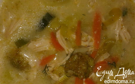 Рецепт суп с сыром, капустой брокколи ,курицей