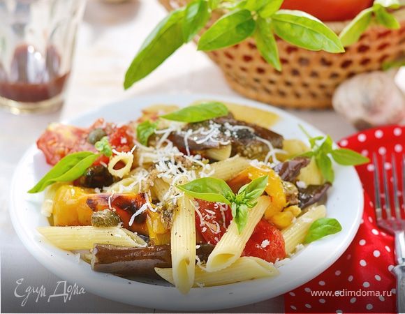 Салат из пасты с овощами по-деревенски Салат из пасты с овощами по-деревенски