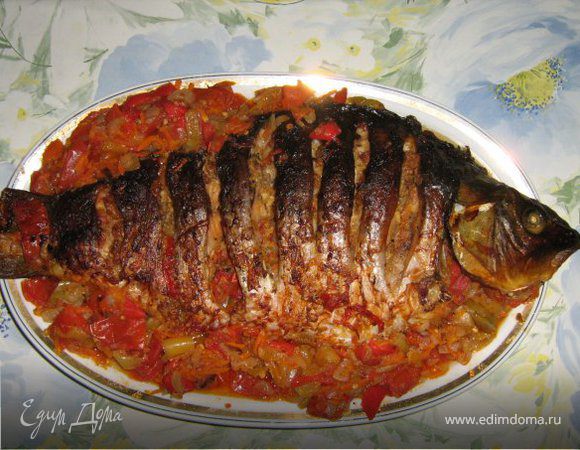 Карп в овощном гювече Карп в овощном гювече