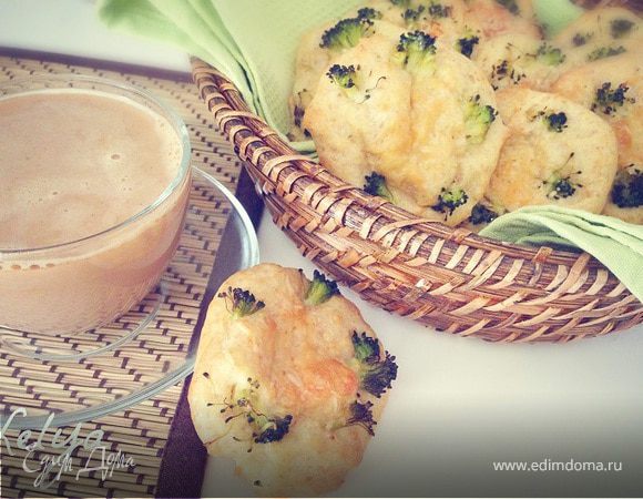 Мини-пиццы на заварном тесте с пармезаном и брокколи Мини-пиццы на заварном тесте с пармезаном и брокколи