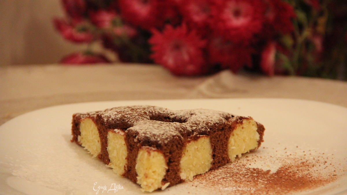 Шоколадно-творожный пирог