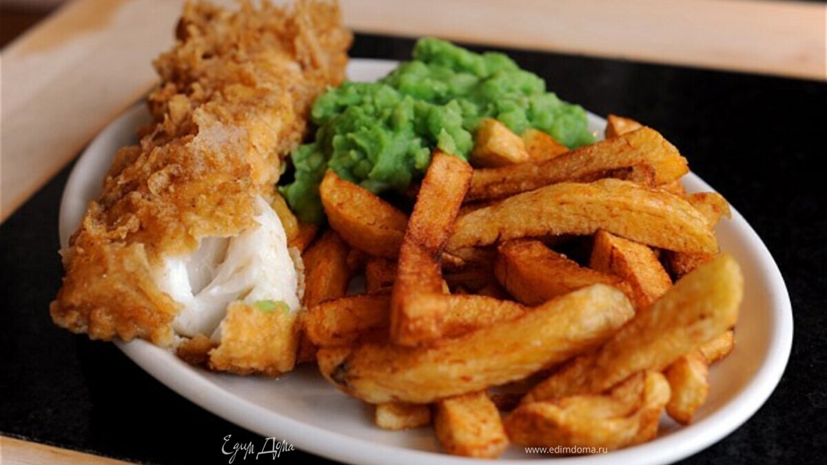 Рыба в пивном кляре по-ирландски (Fish & Chips)
