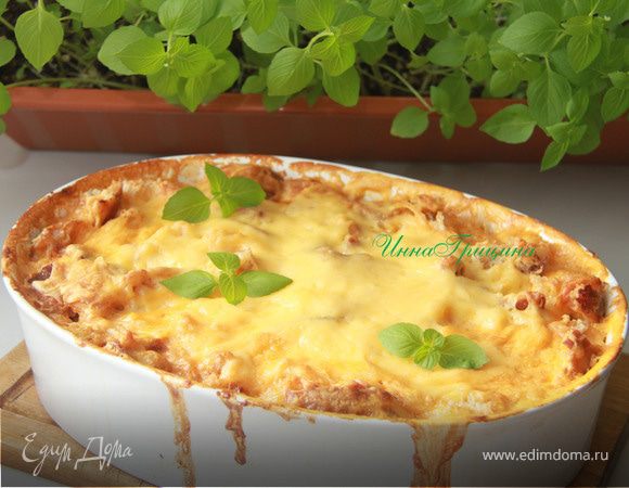 Швейцарский хлебный пудинг с индейкой