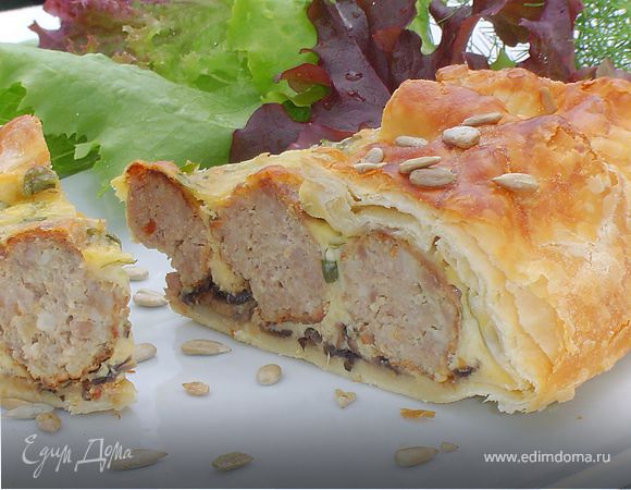 Праздничный пирог с тефтелями