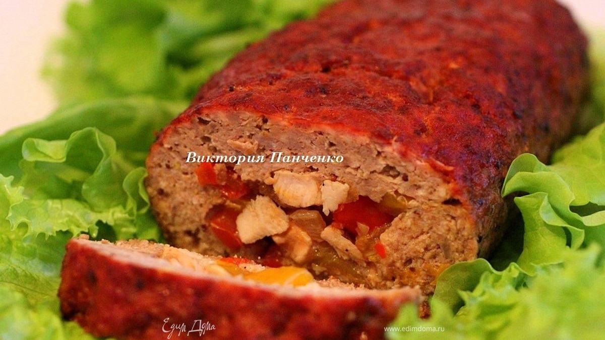 Глазированный мясной рулет