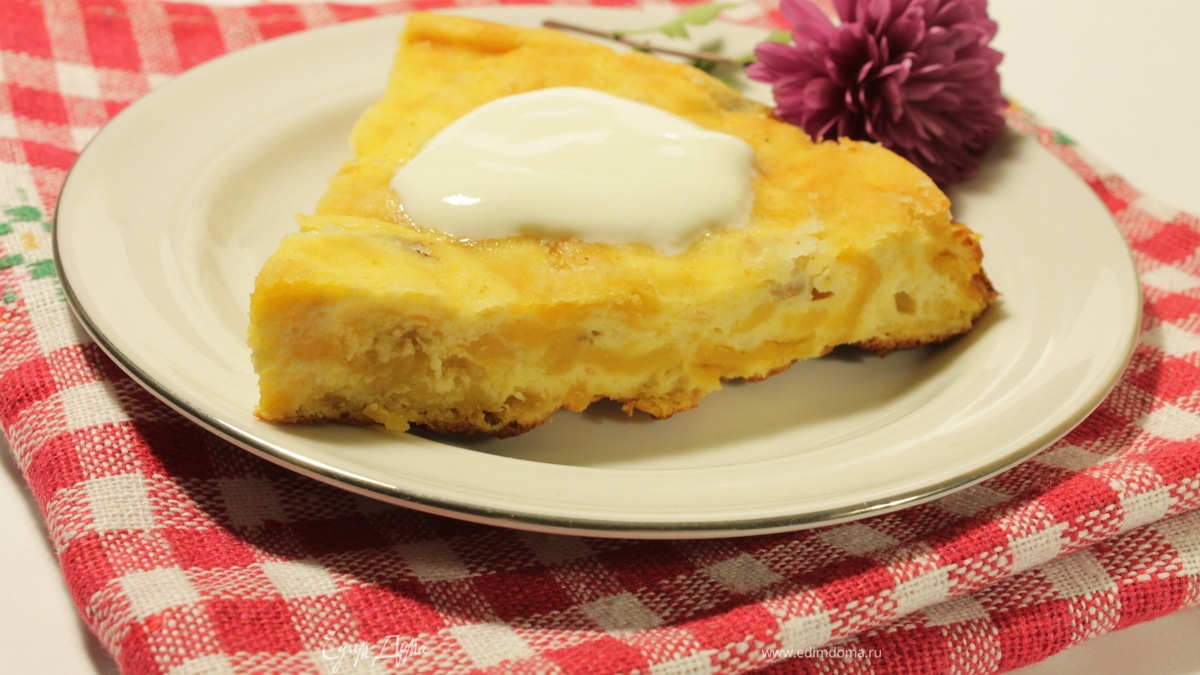 Творожная запеканка с кукурузными хлопьями