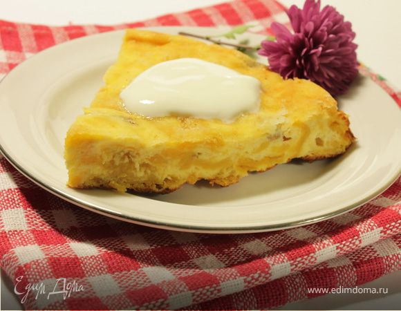 Творожная запеканка с кукурузными хлопьями Творожная запеканка с кукурузными хлопьями