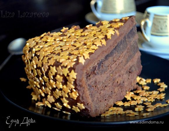 Новогодний шоколадный торт "Ночное небо"