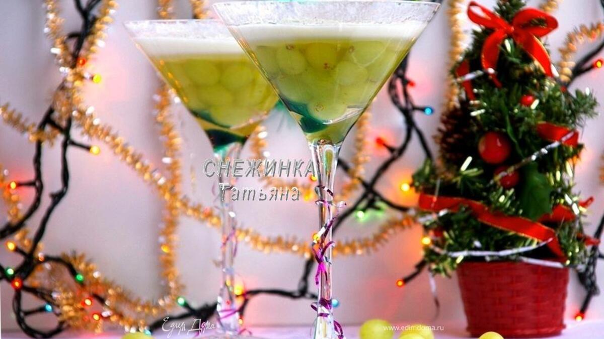 Новогодний десерт с шампанским «Под снежным покрывалом»