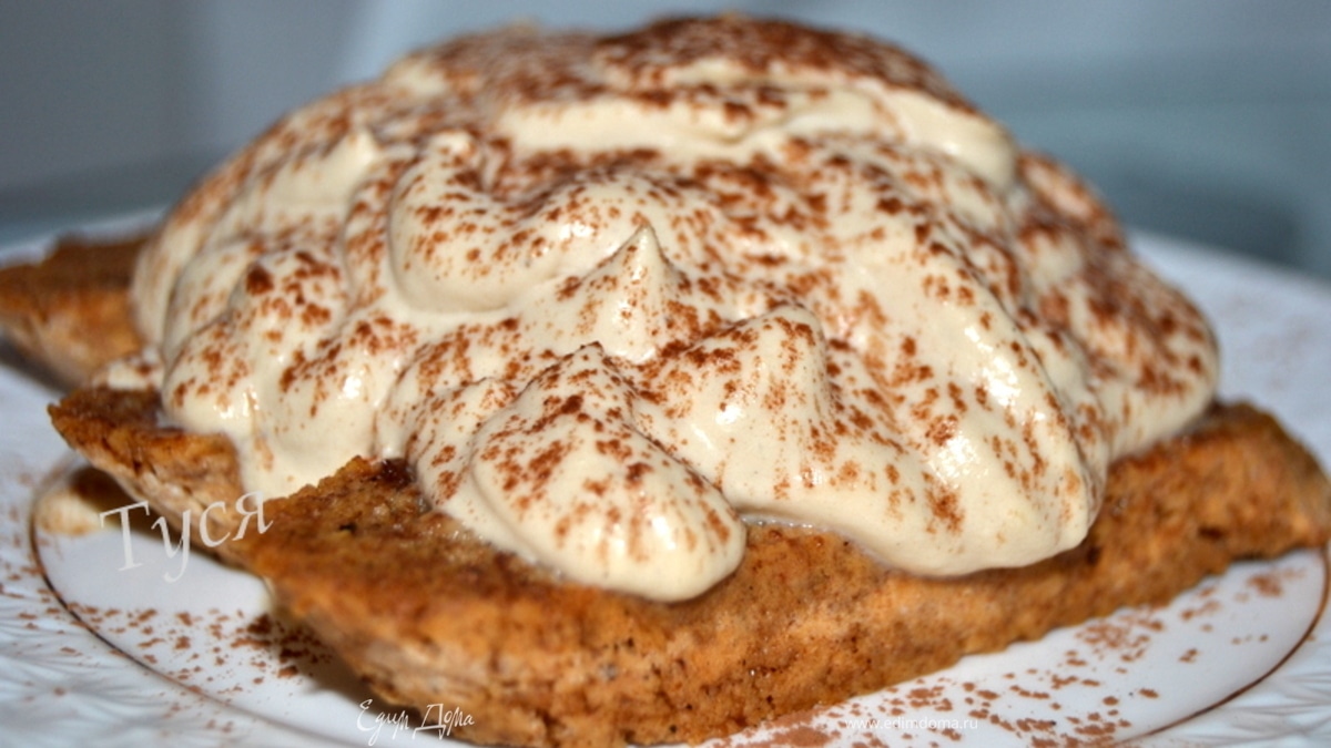 Тирамису с кофейным кремом и кантучини