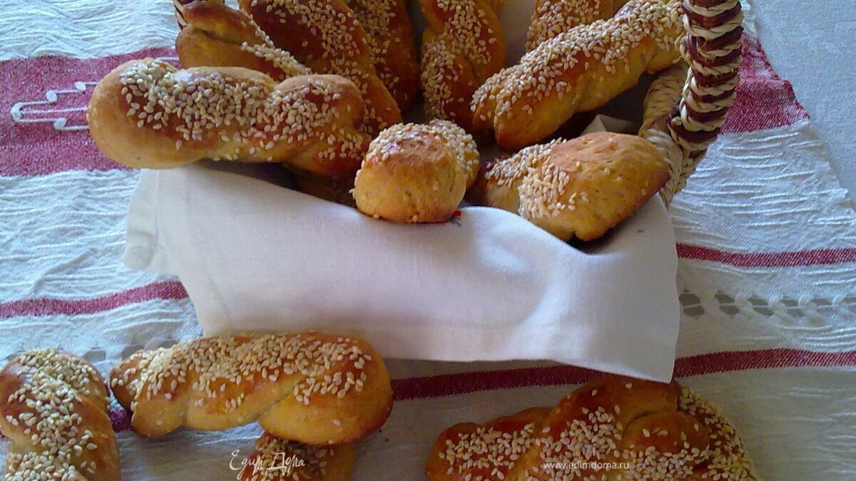 Печенье на оливковом масле с кунжутом