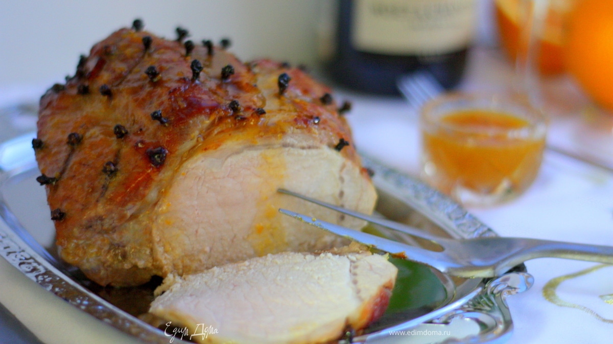Праздничная свинина под апельсиновой глазурью