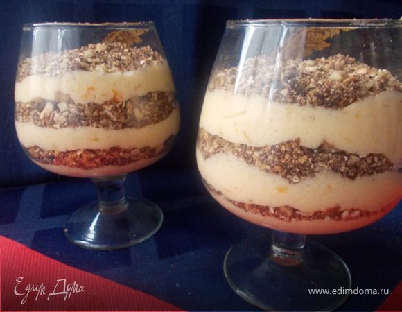 Самбук из хурмы с грецким орехом и шоколадом