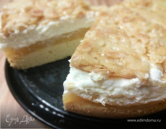 Яблочный торт с миндальным крокантом Яблочный торт с миндальным крокантом