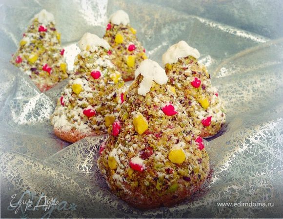 Пирожные "Новогодние елочки" Пирожные "Новогодние елочки"