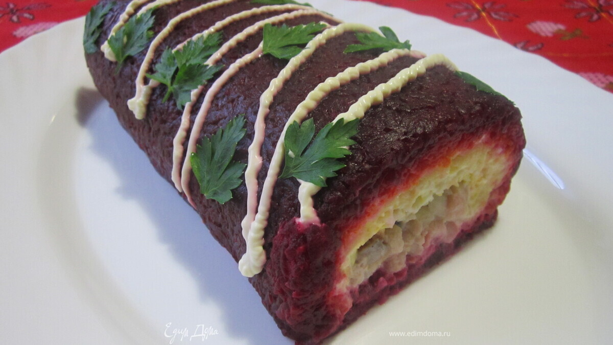 Сельдь под шубой (рулет)