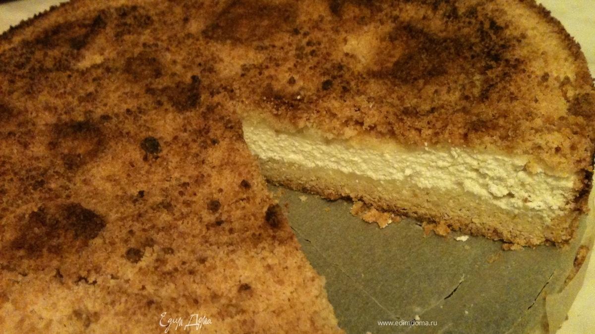 Песочный пирог с творогом