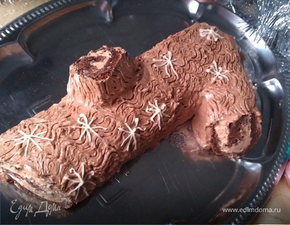 Шоколадный рулет "Рождественское полено" Шоколадный рулет "Рождественское полено"