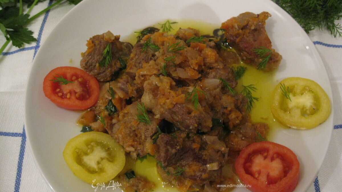 Свинина, тушенная в белом соусе (Brasato in Bianco)