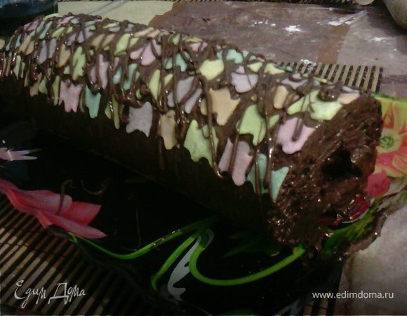 Бисквитный рулет ''Пазлы'' с мастикой